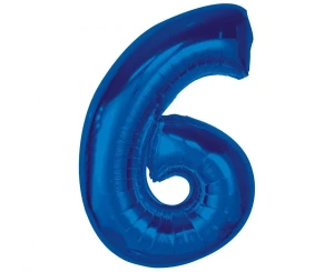 Balon foliowy Smart Cyfra 6 granatowy 92 cm