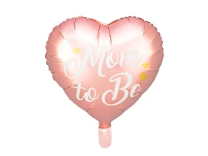 Balon foliowy Baby Shower Mom to Be różowy 35 cm