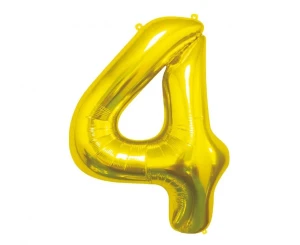 Balon foliowy Cyfra 4 złoty 85 cm