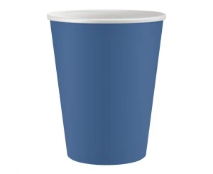 Kubeczki papierowe jednokolorowe granatowe 250 ml 6 szt.