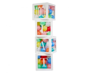 Zestaw pudełek na balony z literami 100 lat 30 cm 4 szt.