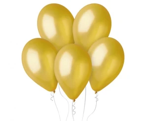 Balon lateksowy metaliczny złoty 33 cm