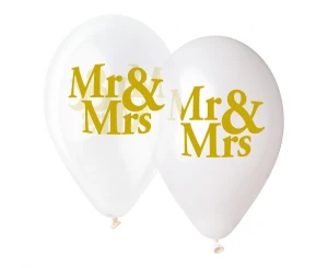 #BL Balony Premium Hel "Mr&Mrs", 13"/ 5 szt. KK