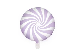 Balon foliowy Cukierek jasny liliowy lawendowy 35 cm