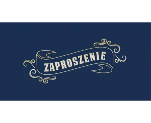 Zaproszenie ogólne granatowe 17 x 8,5 cm 10 szt.