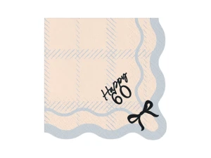 Serwetki papierowe 60 urodziny Happy 60 Birthday 33 x 33 cm 12 szt.