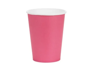 Kubeczki papierowe ciemny różowe 250 ml 6 szt.