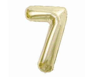Balon foliowy Cyfra 7 szampański 85 cm