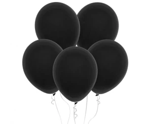 Balon lateksowy Pastel Black czarny 28 cm