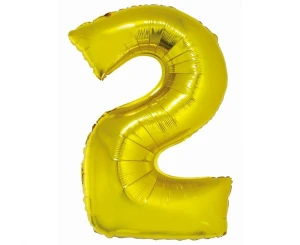 Balon foliowy Smart Cyfra 2 złoty 76 cm