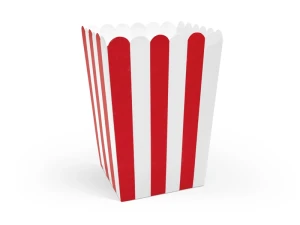 Pudełka na popcorn 7 x 7 x 12,5 cm 6 szt.