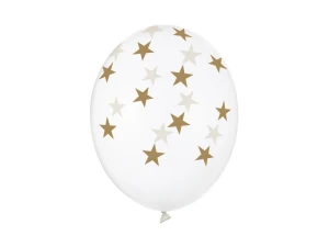 Balon lateksowy Gwiazdki Clear Crystal przezroczysty 30 cm