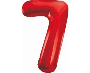 Balon foliowy Cyfra 7 czerwony 85 cm