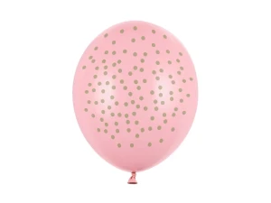 Balon lateksowy Kropki Pastel jasnoróżowy 30 cm
