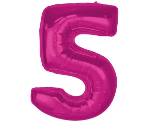 Balon foliowy Smart Cyfra 5 fuksja 92 cm