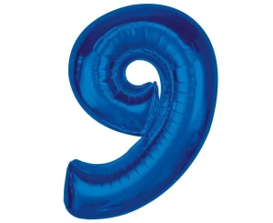 Balon foliowy Smart Cyfra 9 granatowy 92 cm