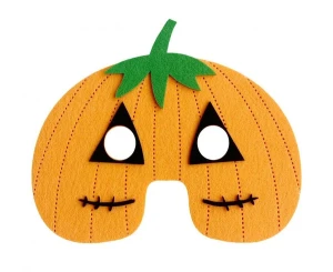 Maska Filcowa Halloween Dynia 19 x 16,5 cm