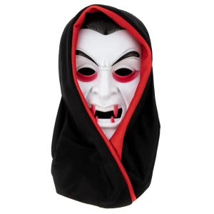 Maska Halloween Wampir z kapturem