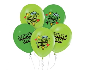 Balony Game On, 12 cali/ 5 szt.