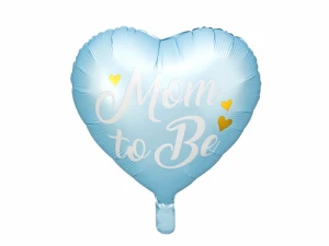 Balon foliowy Baby Shower Mom to Be niebieski 35 cm