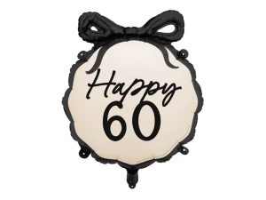 Balon foliowy pastylka 60 urodziny Happy 60 Birthday 47,5 x 45 cm