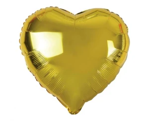 Balon foliowy Walentynki Serce złoty 45 cm