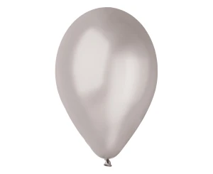 Balon lateksowy srebrny metaliczny 30 cm