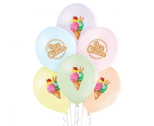 Balony lateksowe Ice Cream kremowe 29 cm 6 szt.