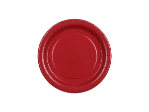 Talerzyki papierowe czerwone 18 cm 6 szt.