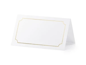 Wizytówki na stół Ramka złote 9,5 x 5,5 cm 10 szt.
