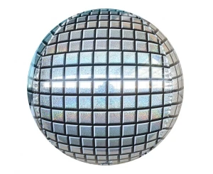 Balon foliowy Kula disco srebrny 40 cm