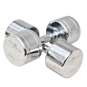 Hantle Chromowane Just7Gym 1-10kg - 5kg - para