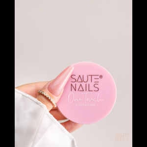 SAUTE NAILS Żel budujący One Touch Glitter Natural 30g