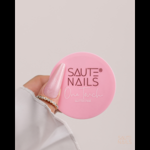 SAUTE NAILS Żel budujący One Touch Glitter Pink 50g