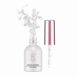 SAUTE NAILS Top hybrydowy Holo Flakes Top No Wipe 8ml