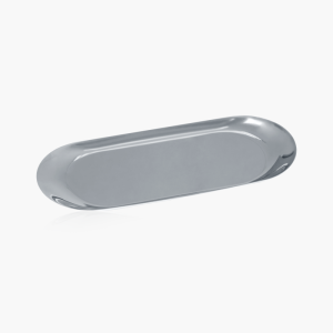 ÉCLAIR Metalowa tacka pomocnicza Srebrna Tacka 23x9,5cm