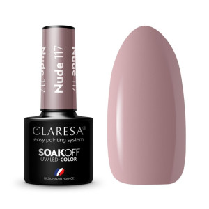 CLARESA Lakier hybrydowy Nude 117 5g