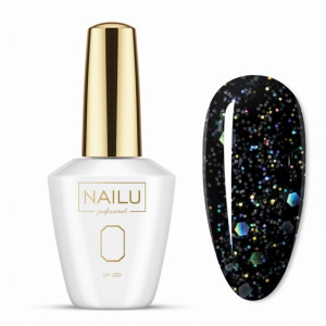 NAILU Lakier hybrydowy #718 Black Pearl 8ml