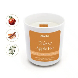 ELARTO Świeca sojowa zapachowa Warm Apple Pie 175g