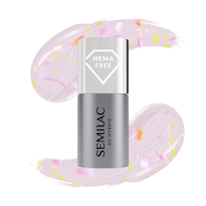 SEMILAC Top hybrydowy Top No Wipe Matte T26 Peach Galaxy 7ml