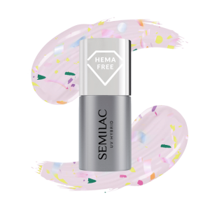 SEMILAC Top hybrydowy Top No Wipe Matte T27 Violet Galaxy 7ml