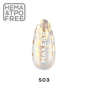 MAKEAR Lakier hybrydowy Glitter S03 8ml