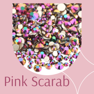 ZIRCONE Cyrkonie Pink Scarab 100 szt. (MIX)