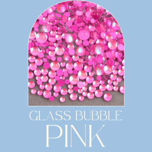 ZIRCONE Glass Bubble Pink 100 szt. (MIX)