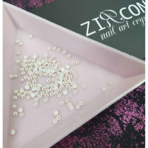 ZIRCONE Perły ceramiczne White Ab #6 100 szt. (2mm)