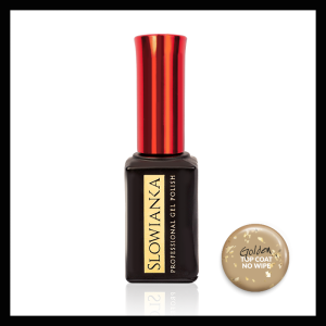 SLOWIANKA Top hybrydowy Top Coat No Wipe Golden 10g