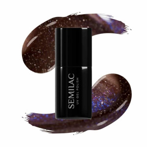 SEMILAC Lakier hybrydowy Galaxy Flash 827 AI Brown 7ml