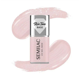 SEMILAC Baza Skin Tone Cover Base Glitter Beige 7ml