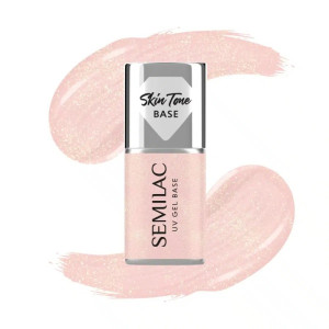 SEMILAC Baza Skin Tone Cover Base Glitter Peach 7ml