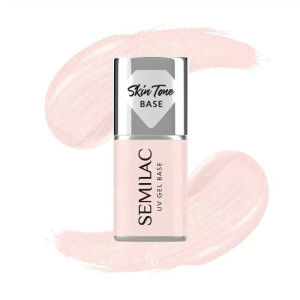 SEMILAC Baza Skin Tone Cover Base Glitter Rose 7ml
